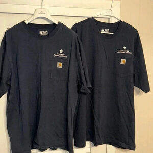 💥2 Shirts Carhartt Men’s Loose Fit Short Sleeve Blue T-Shirt Bundle of 2 SIZE XL